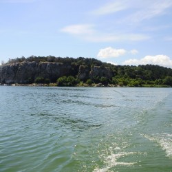 Visiting Snake Island, Golem grad in Prespa Lake, Macedonia