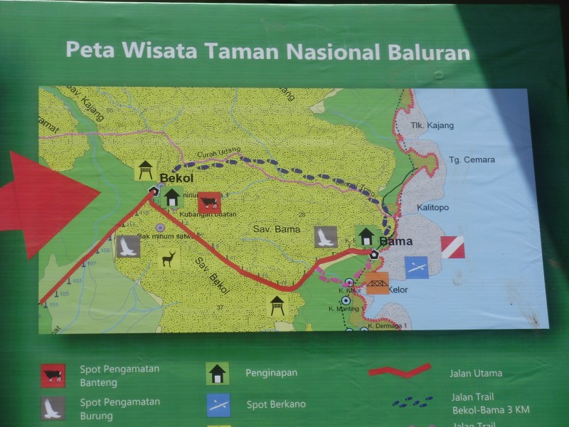 Map of Baluran National Park 