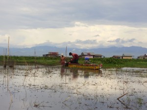 Floating village on Lake Tempe