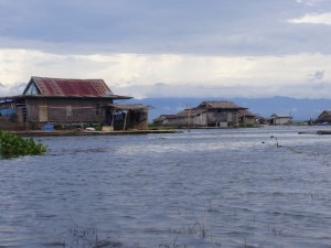 Floating village on Lake Tempe