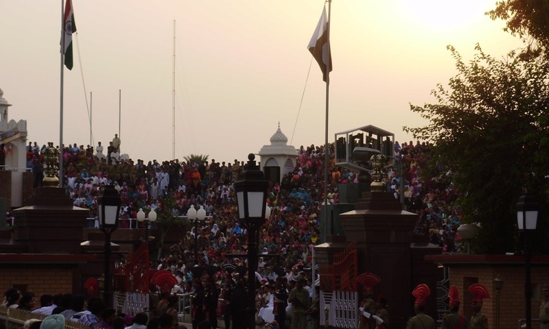 India Pakistan border crossing ceremony