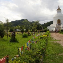 Hiking to Pokhara world peace pagoda in Nepal